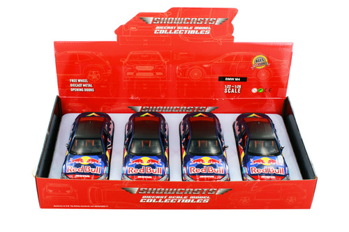 Box of 4 BMW M4 (G82) w/Red Bull Racing Livery, Dark Blue - Showcasts 68292D - 1/23 Scale Diecast Model Toy Cars