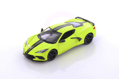 2020 Chevy Corvette Stingray Coupe Z51, Yellow - Maisto 31527YL - 1/24 scale Diecast Model Toy Car (No Box)