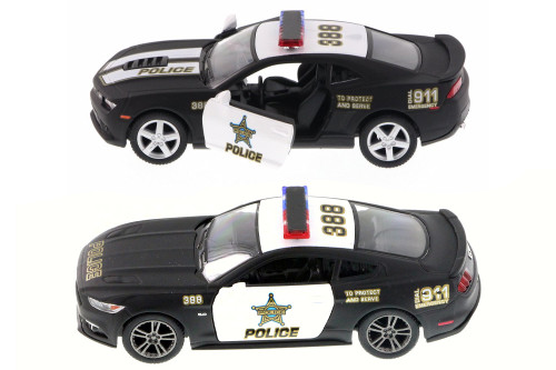 Ford/Chevy Police Car 2 Pack, Black - Kinsmart 5383DP-5386DP - 1/38 Scale Diecast Model Toy Cars
