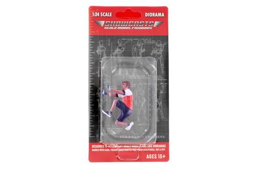 Race Crew Figure #1, Red/White - Showcasts AD-25001 - 1/24 Scale Figurine - Diorama Accessory
