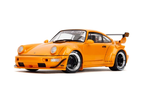 2016 Porsche RWB Body Kit Hibiki w/Display Base, Glossy Orange - Jada Toys 36383 - 1/18 Scale Diecast Model Toy Car