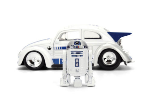 1959 Volkswagen Drag Beetle w/R2-D2 Figure, Star Wars - Jada Toys 36912 - 1/24 Scale Diecast Model Toy Car