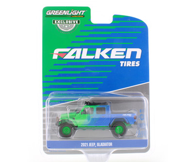 GREEN MACHINE Falken Tires 2021 Jeep Gladiator Pickupw/Off-Road Parts 30298/48 1/64 scale Diecast Model Toy Car