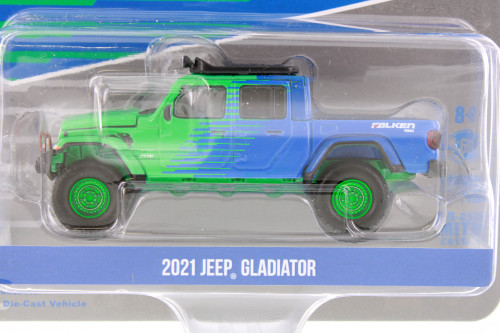 GREEN MACHINE Falken Tires 2021 Jeep Gladiator Pickupw/Off-Road Parts 30298/48 1/64 scale Diecast Model Toy Car