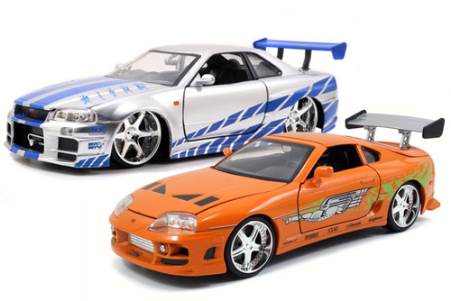 Premium ModelCar　その① Brian's Toyota Supra Open Top, Orange - JADA 97168 - 1/24 Scale
