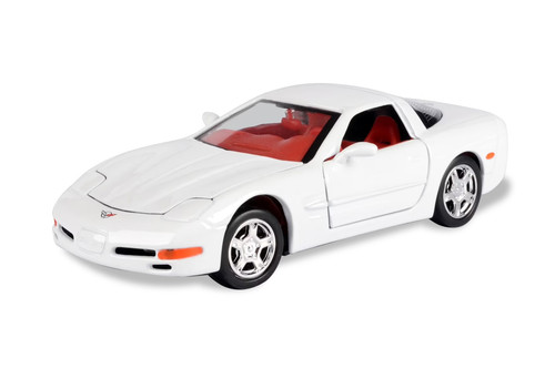 1997 Chevy Corvette Hardtop, White - Showcasts 77210W - 1/24 Scale Diecast Model Toy Car