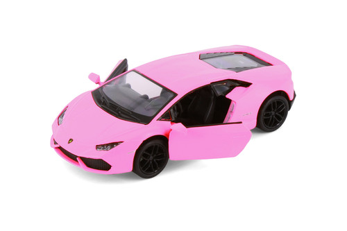 Lamborghini Huracan Hard Top, Matte Hot Pink - Kinsmart 5382DPK - 1/36 Scale Diecast Model Toy Car