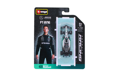 2025 Mercedes-Benz AMG Petronas W16 F1, #63 George Russell - Bburago 18-58002/63 - 1/64 Scale Diecast Model Toy Car