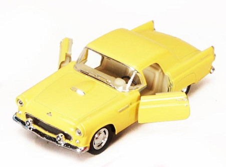 1955 Ford Thunderbird, Yellow - Kinsmart 5319D - 1/36 scale Diecast Car (Brand New, but NOT IN BOX)