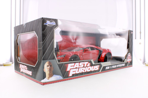 Lykan Hypersport w/Lights & Dom Figurine, Fast & Furious - Jada Toys R-23634 - 1/18 scale Diecast Car