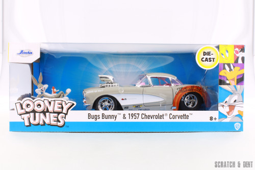 1957 Chevy Corvette w/Bugs Bunny Figure, Looney Tunes - Jada Toys R-23659 - 1/24 scale Diecast Car