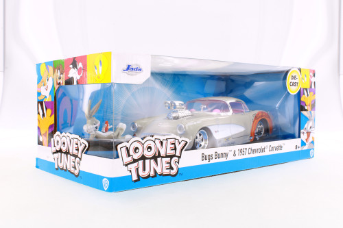 1957 Chevy Corvette w/Bugs Bunny Figure, Looney Tunes - Jada Toys R-23652 - 1/24 scale Diecast Car