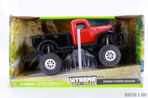 1946 Dodge Power Wagon Extreme Off-Road, Red w/ Black - New Ray R-23677 - 1/32 Scale Diecast Car