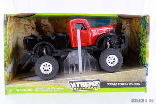 1946 Dodge Power Wagon Extreme Off-Road, Red w/ Black - New Ray R-23689 - 1/32 Scale Diecast Car