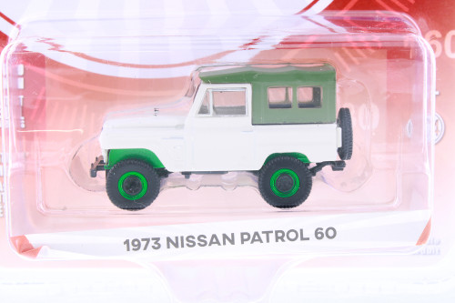 GREEN MACHINE 1973 Nissan Patrol 60, Beige/Tan with Green Roof - Greenlight 47070D/48 - 1/64 scale Diecast Car