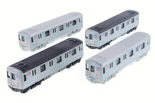 Box of 12 New York City Metro Subway, Gray - Showcasts 2233DNY - 7" Scale Diecast Model Toy Trains