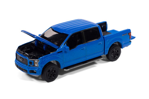 2020 Ford F-150, Velocity Blue - Auto World AW64502/12B - 1/64 Scale Diecast Model Toy Car
