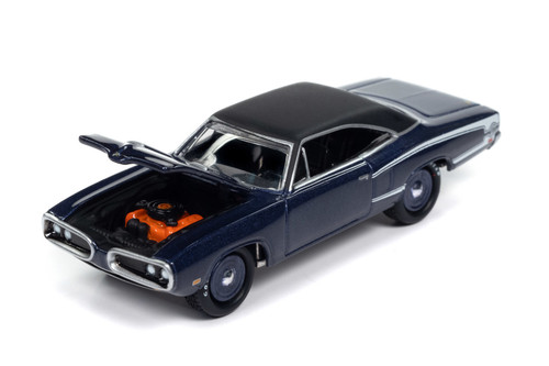 Mr. Norm's 1970 Dodge Coronet Super Bee, Plum Crazy Purple w/Black Roof - Johnny Lightning JLMC034/48B - 1/64 Scale Diecast Model Toy Car