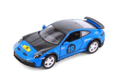 Porsche 911 Rallye Livery Edition, Blue - Kinsmart 5467DF/AB - 1/38 Scale Diecast Model Toy Car