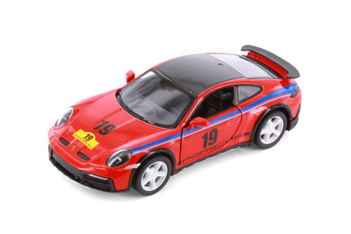 Porsche 911 Rallye Livery Edition, Red - Kinsmart 5467DF/AB - 1/38 Scale Diecast Model Toy Car