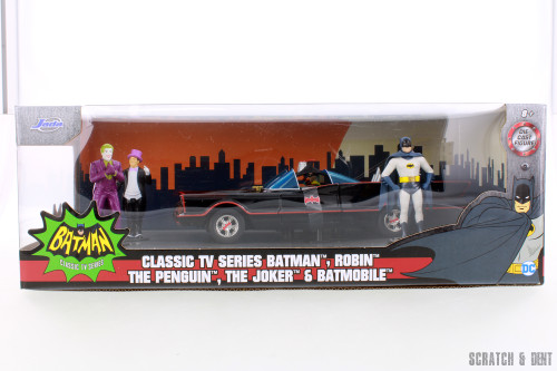 1966 Batmobile Classic TV Series w/Batman, Robin &Villians-Jada