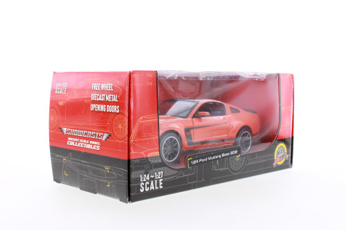 2012 Ford Mustang Boss 302 Hardtop, Orange - Showcasts R-23795 - 1/24 Scale Diecast Model Toy Car