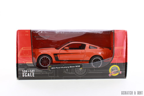 2012 Ford Mustang Boss 302 Hardtop, Orange - Showcasts R-23795 - 1/24 Scale Diecast Model Toy Car