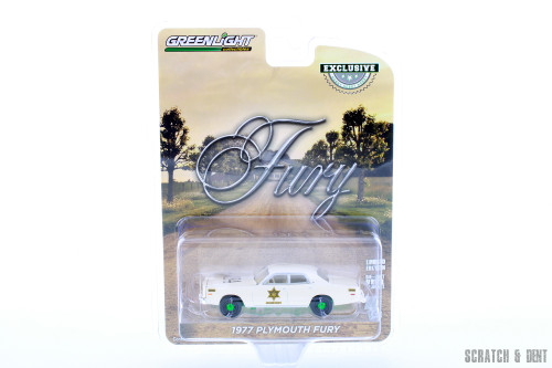 1977 Plymouth Fury #34 Riverton Sheriff, Cream/Ivory - Greenlight R-23803 - 1/64 scale Diecast Car