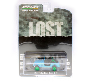 GREEN MACHINE 1977 Jeep CJ-7, LOST - Greenlight 44810F/48 - 1/64 scale Diecast Model Toy Car