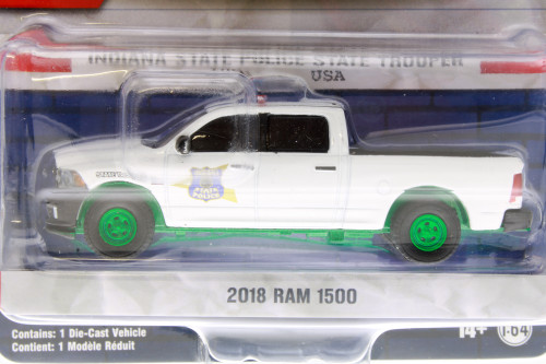 GREEN MACHINE 2018 Dodge Ram 1500 Pickup Truck, White - Greenlight 42990C/48 - 1/64 scale Diecast Model Toy Car