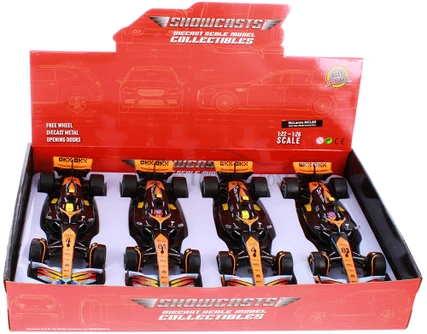 Box of 4 2023 McLaren MCL60 F1 "Abu Dhabi GP", #81 Piastri / #4 Norris - Showcasts® 221290A2D - 1/24 Scale Diecast Model Toy Cars