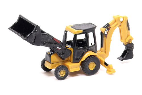 Caterpillar 420E Backhoe Loader, Yellow/Black - Diecast Masters 85973CS - Micro Scale Diecast Model Toy Car