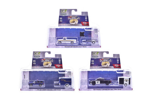 Box of 6 Hot Pursuit / Hitch & Tow Series 1, ASSTD - Greenlight 32315/24 - 1/64 Scale Diecast Model Toy Cars