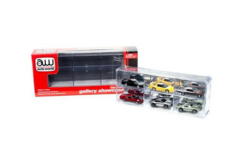 6 Car Interlocking Collectible Display Showcase for 1/64 Scale Model Cars,  - Auto World AWDC003/12 - 1/64 scale Display Case