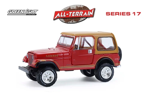1980 Jeep CJ-7 Laredo, Red/Tan - Greenlight 35310E/48 - 1/64 Scale Diecast Model Toy Car