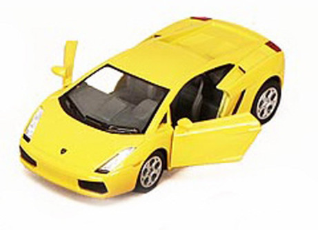 Lamborghini Gallardo Sports Car, Yellow - Kinsmart 5098D - 1/32 scale Diecast Model Toy Car (Brand New, but NOT IN BOX)