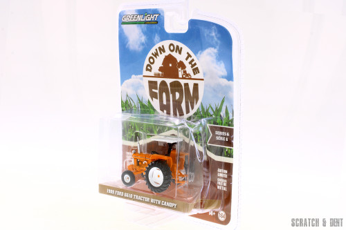 1989 Ford 6610 Tractor w/ Canopy, Orange - Greenlight R-23853 - 1/64 scale Diecast Model Toy Car