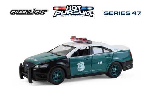2014 Ford Taurus "New York Police Department (NYPD) Vintage Tribute Livery", Green/White - Greenlight 43050B/48 - 1/64 Scale Diecast Model Toy Car
