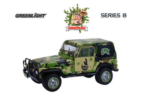1991 Jeep Wrangler YJ "Duck Cal", Green Camouflage - Greenlight 54120E/48 - 1/64 Scale Diecast Model Toy Car