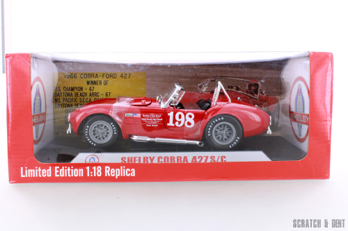 1965 Shelby Cobra 427 S/C #198 Convertible, Red - Shelby Collectibles R-23866 - 1/18 Diecast Car