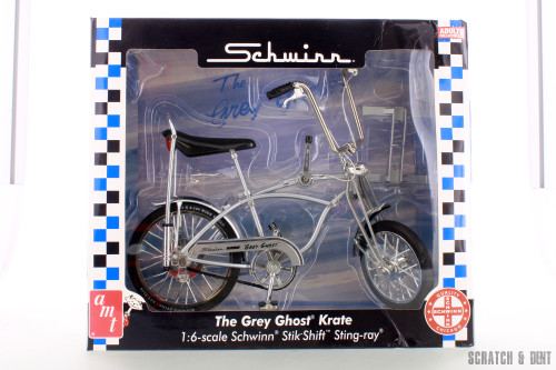 1971 Schwinn Stik-Shift Sting-Ray "The Grey Ghost Krate", Gray - AMT R-23877 1/6 scale Diecast Bike