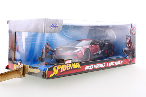 2007 Ford GT with Miles Morales Spider Man Figure - R-23892 - 1/24 Scale Diecast Model Toy Car