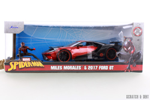 2007 Ford GT with Miles Morales Spider Man Figure - R-23892 - 1/24 Scale Diecast Model Toy Car
