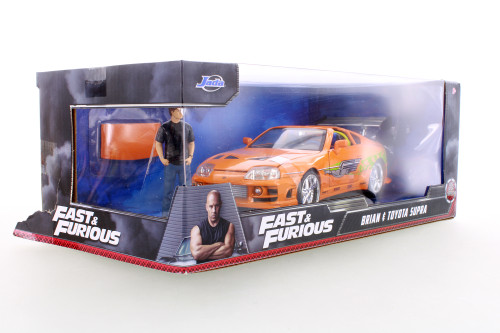 Toyota Supra with Brian Figure, Fast & Furious - Jada R-23891 - 1/24 Scale Diecast Model Toy Car