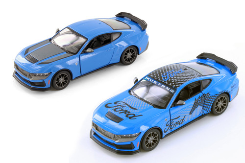 2024 Ford Mustang Dark Horse 2-Pack, Blue - Kinsmart - 1/38 Scale Diecast Model Toy Car