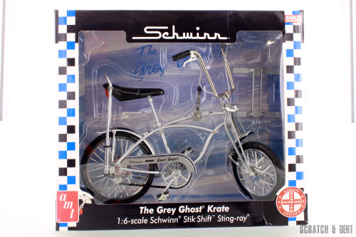 1971 Schwinn Stik-Shift Sting-Ray "The Grey Ghost Krate", Gray - AMT R-23904 1/6 scale Diecast Bike