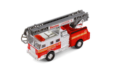 Boston Fire Engine, White - Showcasts 9921BS - 4.75" Scale Diecast Model Car