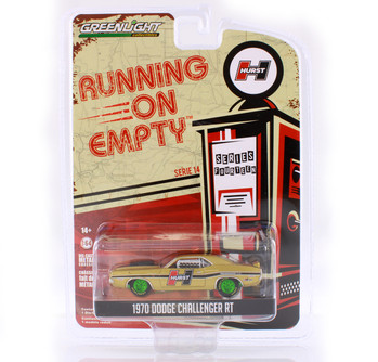 GREEN MACHINE 1970 Dodge Challenger R/T, Gold - Greenlight 41140C/48 - 1/64 scale Diecast Model Toy Car