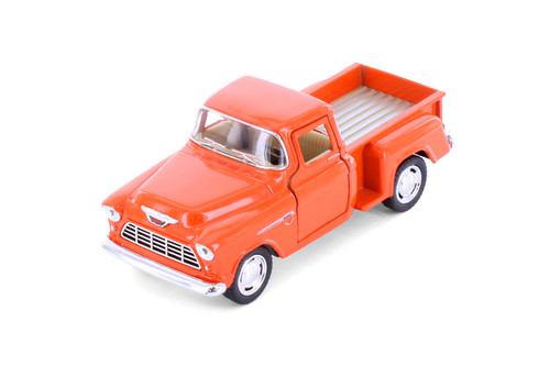 1955 Chevy Stepside Pickup, Orange - Kinsmart 5330D - 1/32 Scale Diecast Model Toy Car