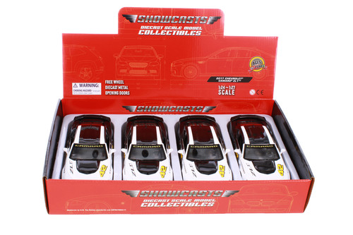 Box of 4 2017 Chevy Camaro ZL1 #42 "GT Racing", Black/White - Showcasts 73797D - 1/24 Scale Diecast Model Toy Car